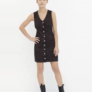 Levi's Vianna Black Denim Vest Dress-Black S